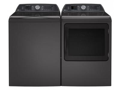 27" GE Profile 6.2 Cu. Ft. Washer and 7.4 Cu. Ft. Smart Electric Dryer - PTW700BPTDG-PTD70EBMTDG