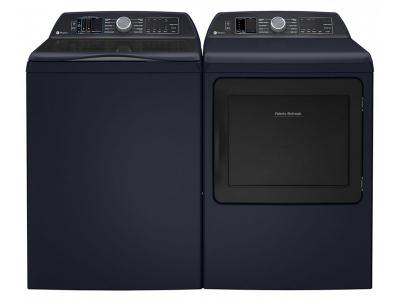 GE Profile 6.2 Cu. Ft. Top Load Washer and 7.3 Cu. Ft. Smart Electric Dryer - PTW900BPTRS-PTD90EBMTRS