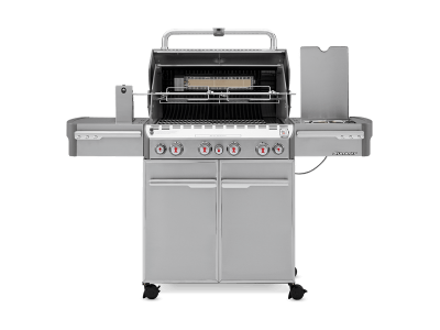 66" Weber Summit Series 4 Burner Liquid Propane Grill With Stainless Steel Side Tables - Summit S-470 LP