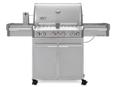 66" Weber Summit Series 4 Burner Liquid Propane Grill With Stainless Steel Side Tables - Summit S-470 LP