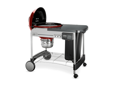 48" Weber Charcoal BBQ with Steel Cart in Crimson - Performer Deluxe (Cr)