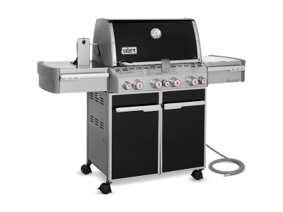 66" Weber Summit Series 4 Burner Natural Gas Grill With Side Burner In Black - Summit E-470 NG