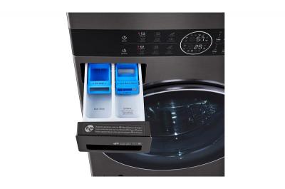 27" LG Single Unit Front Load WashTower with Center Control 5.2 Cu. Ft. Washer and 7.4 Cu. Ft. Gas Dryer - WKGX201HBA