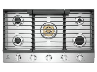36" Electrolux Gas Cooktop With Flexible Brass Power Burner - ECCG3668AS