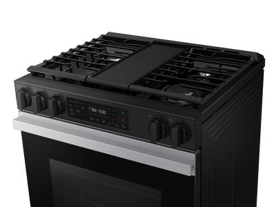 30" Samsung 3 Series Slide-in Gas Range with Fan Convection in Stainless Steel - NSG6DG8300SRAA