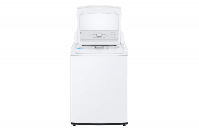 27" LG 4.8 Cu. Ft. Top Load Washer with Agitator and SlamProof Glass Lid in White - WT6105CW