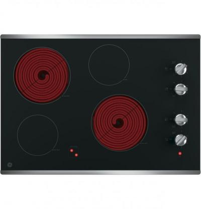 30" GE Built-In Knob Control Electric Cooktop - JP3030SWSS