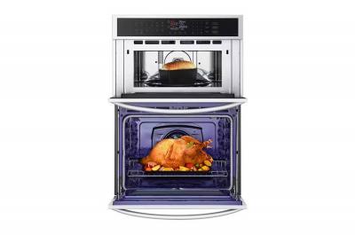 30" LG 6.4 Cu. Ft. Smart Combination Wall Oven with Convection and Air Fry - WCEP6423F