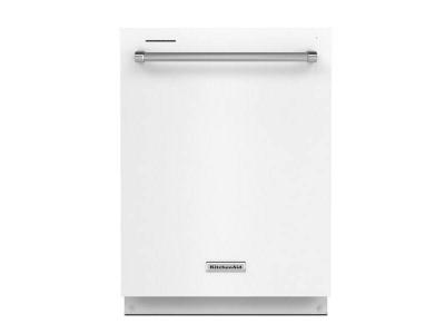 24" KitchenAid Built-In Undercounter Dishwasher in White - KDTE204KWH