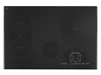 30" KitchenAid Induction Cooktop with 4 Elements, Touch-Activated Controls and Power Slider - KICU509XBL