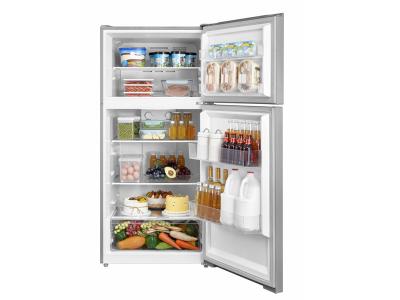 28" Danby 14.2 Cu. Ft. Apartment Size Fridge Top Mount in Stainless Steel - DFF142E1SSDB
