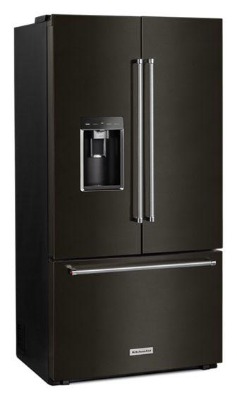 36" KitchenAid 23.8 Cu. Ft. Counter-Depth French Door Platinum Interior Refrigerator - KRFC704FBS