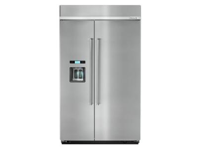 48" KitchenAid 29.5 Cu. Ft. Built-In Side by Side Refrigerator - KBSD608ESS