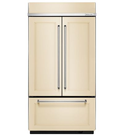 42" KitchenAid 24.2 Cu. Ft.  Built-In Panel Ready French Door Refrigerator with Platinum Interior Design - KBFN502EPA