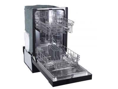 18" Danby Built In Dishwasher with 8 Place Setting Capacity  in Black - DDW1804EB