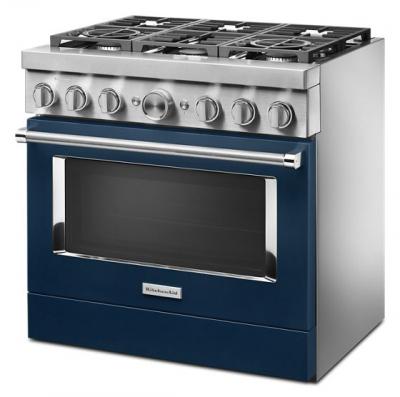 36" KitchenAid 5.1 Cu. Ft. Smart Commercial-Style Dual Fuel Range With 6 Burners - KFDC506JIB