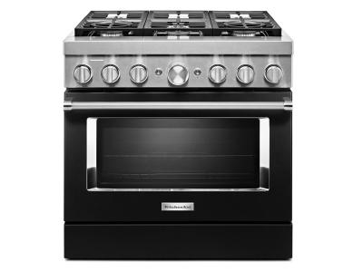 36" KitchenAid 5.1 Cu. Ft. Smart Commercial-Style Dual Fuel Range With 6 Burners - KFDC506JBK