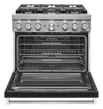 36" KitchenAid 5.1 Cu. Ft. Smart Commercial-Style Dual Fuel Range With 6 Burners - KFDC506JBK