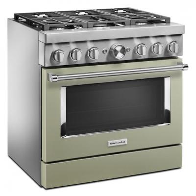 36" KitchenAid 5.1 Cu. Ft. Smart Commercial-Style Dual Fuel Range With 6 Burners - KFDC506JAV