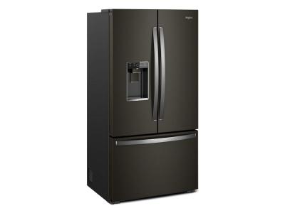 36" Whirlpool Counter Depth French Door Refrigerator in Black Stainless Steel - WRFC9636RV