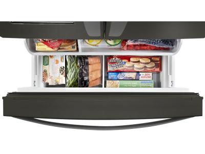 36" Whirlpool Counter Depth French Door Refrigerator in Black Stainless Steel - WRFC9636RV