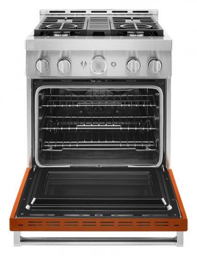 30" KitchenAid 4.1 Cu. Ft. Smart Commercial-Style Gas Range With 4 Burners - KFGC500JSC