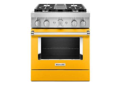 30'' KitchenAid 4.1 Cu. Ft. Smart Commercial-Style Dual Fuel Range With 4 Burners - KFDC500JYP