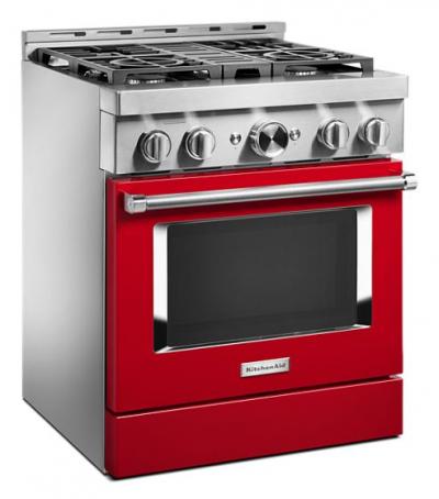 30" KitchenAid 4.1 Cu. Ft. Smart Commercial-Style Gas Range With 4 Burners - KFGC500JPA