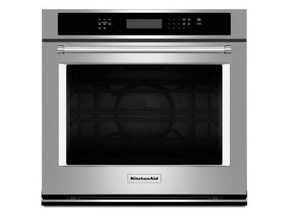 27" KitchenAid 4.3 Cu. Ft. Single Wall Oven with Even-Heat True Convection - KOSE507ESS