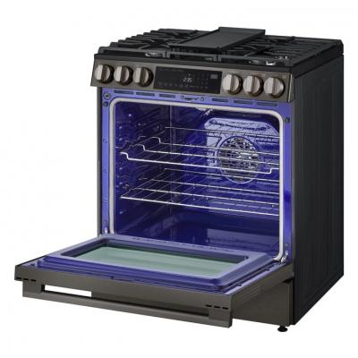 30" LG 6.3 Cu. Ft. Smart Gas Slide-In Range with ProBake Convection InstaView and Air Fry - LSGL6335Z