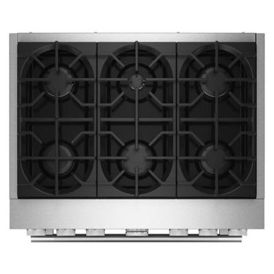 36" Kitchenaid 6 Burner Commercial-Style Dual Fuel Range - KFDS936SDC