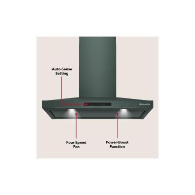 36" KitchenAid Wall-Mount 4-Speed Canopy Hood - KVWC736SJP