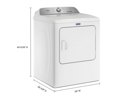 29" Maytag 7.0 Cu. Ft. Pet Pro Top Load Gas Dryer - MGD6500MW