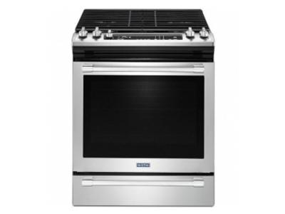 30" Maytag 5.8 Cu. Ft. Stainless Steel Slide-In Convection Gas Range - MGS8800FZ