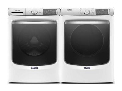 27" Maytag 5.8 Cu. Ft. Front Load Washer With 24-Hr Fresh Hold Option and Front Load Electric Dryer - MHW8630HW-YMED8630HW