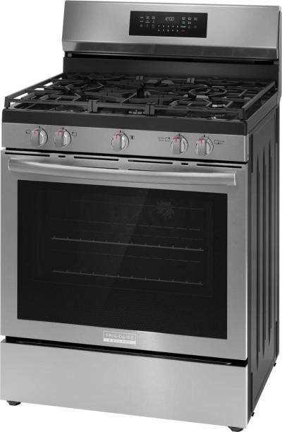 30" Frigidaire Gallery 5.1 Cu. Ft. Rear Control Gas Range with Total Convection - GCRG3059BF