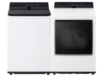 27" LG Top Load Washer and Electric Dryer - WT8405CW-DLE8400WE
