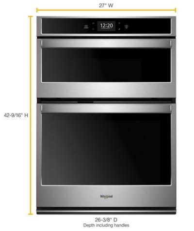 27" Whirlpool 5.7 Cu. Ft. Smart Combination Wall Oven With Touchscreen - WOC75EC7HS