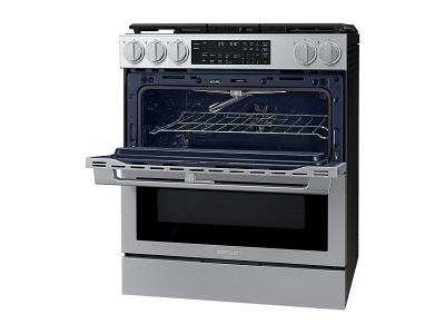 30" Samsung 6.0 Cu. Ft. Gas Slide-In Range with 90H Flex Duo True Convection with Air Fry Max Illuminated Precision Knobs - NSG90H60DRAA