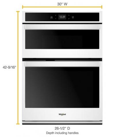 30" Whirlpool 6.4 Cu. Ft. Smart Combination Wall Oven With Touchscreen - WOC54EC0HW