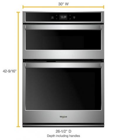 30" Whirlpool 6.4 Cu. Ft. Smart Combination Wall Oven With Touchscreen - WOC54EC0HS