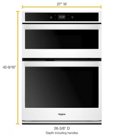 27" Whirlpool 5.7 Cu. ft. Smart Combination Wall Oven With Touchscreen - WOC54EC7HW