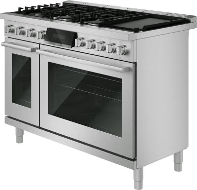 48" Bosch 800 Series Dual Fuel Freestanding Range in Stainless Steel - HDS8857UC