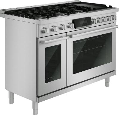 48" Bosch 800 Series Dual Fuel Freestanding Range in Stainless Steel - HDS8857UC