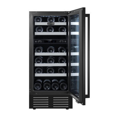15" Marathon Dual Zone Wine Cooler in Black Steel - MWC28-DBLS-1