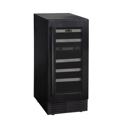 15" Marathon Dual Zone Wine Cooler in Black Steel - MWC28-DBLS-1
