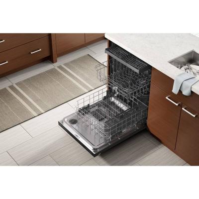 24" Whirlpool Built-In Undercounter Dishwasher in Black Stainless Steel - WDT750SAKV