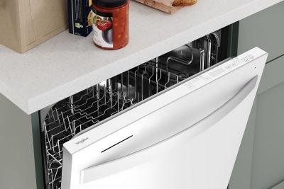 24" Whirlpool Large Capacity Dishwasher With Tall Top Rack In White - WDT740SALW