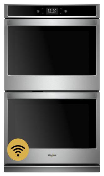 27"  Whirlpool 8.6 Cu. Ft. Smart Double Wall Oven With True Convection Cooking - WOD77EC7HS