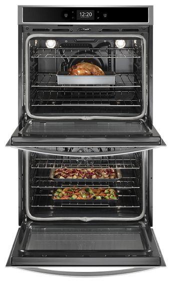 27"  Whirlpool 8.6 Cu. Ft. Smart Double Wall Oven With True Convection Cooking - WOD77EC7HS